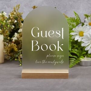 Frosted Acrylic Guest Book Sign